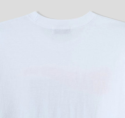 藍色標題貓和車圖案超大T恤 | Cat and Car Pattern with Blue title Oversize T-shirt