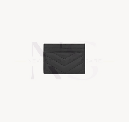 YSL Monogram Matlace 卡夾- 黑色：金色
CASSANDRE MATELASSÉ CARD CASE IN LAMBSKIN BLACK GOLD