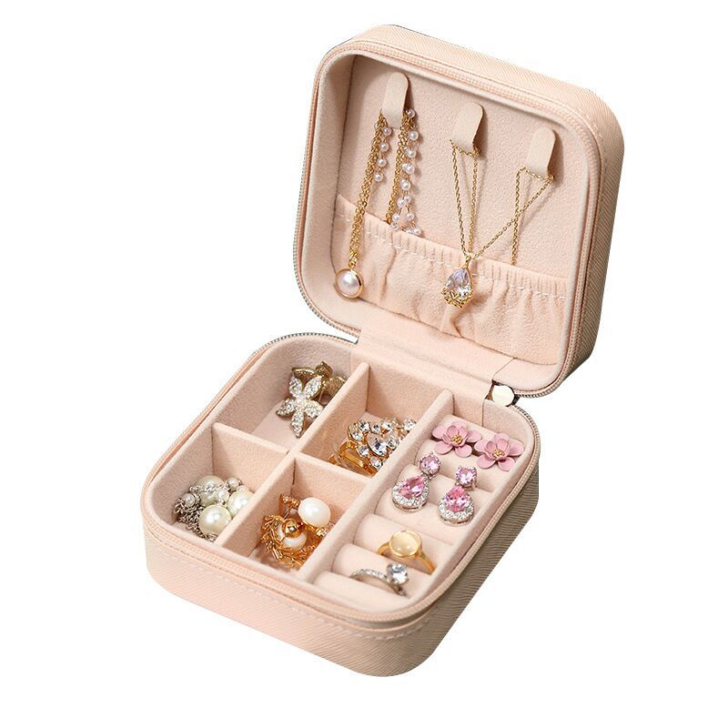 Necklace Simple Portable Storage Jewelry Packaging Box Green Earrings Large Capacity Spot Gift Box Ring Jewelry Box