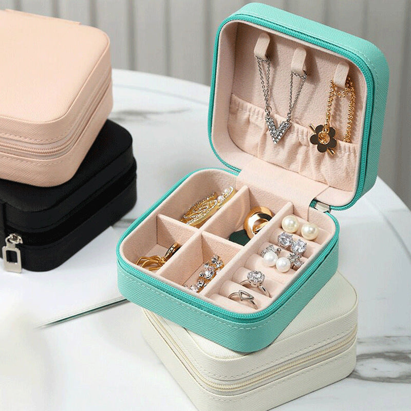 Necklace Simple Portable Storage Jewelry Packaging Box Green Earrings Large Capacity Spot Gift Box Ring Jewelry Box