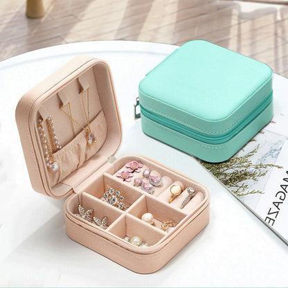 Necklace Simple Portable Storage Jewelry Packaging Box Green Earrings Large Capacity Spot Gift Box Ring Jewelry Box