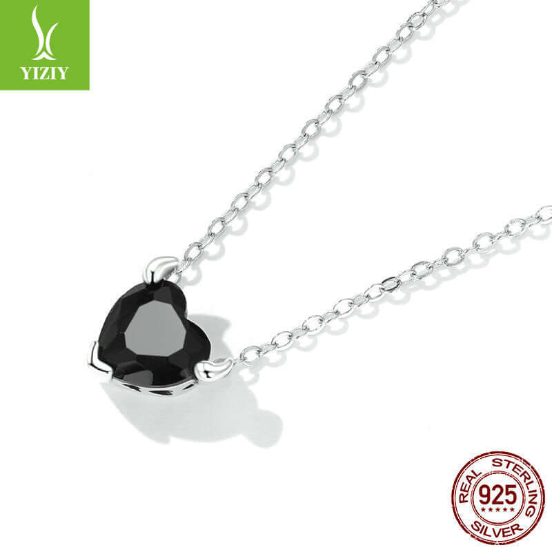 Silver Zircon Black Zircon Love Little Devil Earrings Ring Jewelry Set Urban Women 925 Silver Clavicle Chain