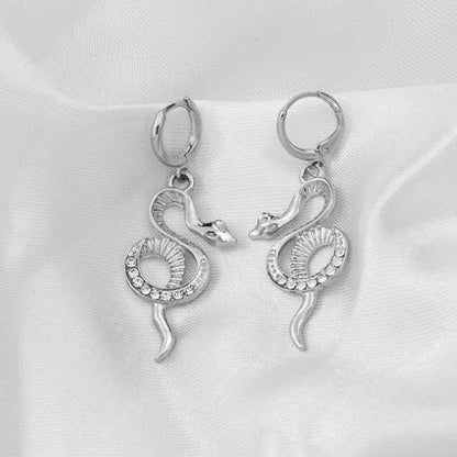 New Arrivals Earrings Frosty Style Earrings Personalized Diamond Serpentine Long Earrings