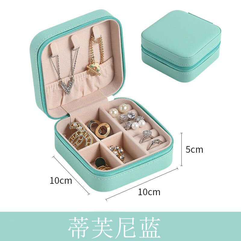 Necklace Simple Portable Storage Jewelry Packaging Box Green Earrings Large Capacity Spot Gift Box Ring Jewelry Box