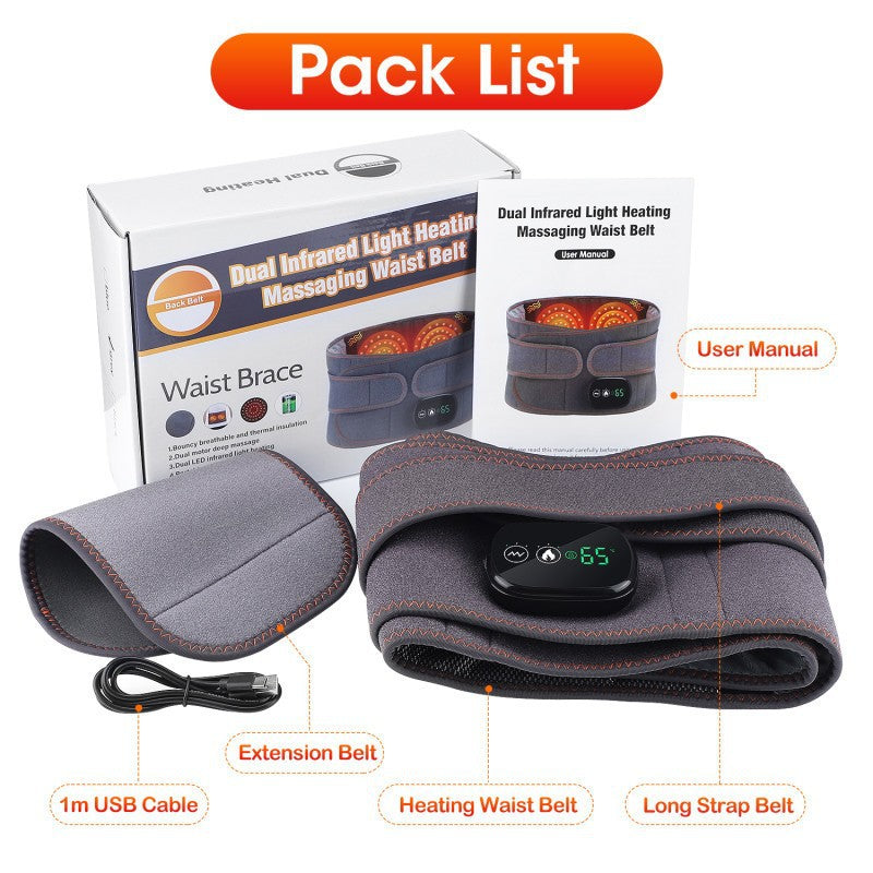 Private model electric heating massage belt electric heating wormwood red light heating belt abdominal massager warm palace treasure