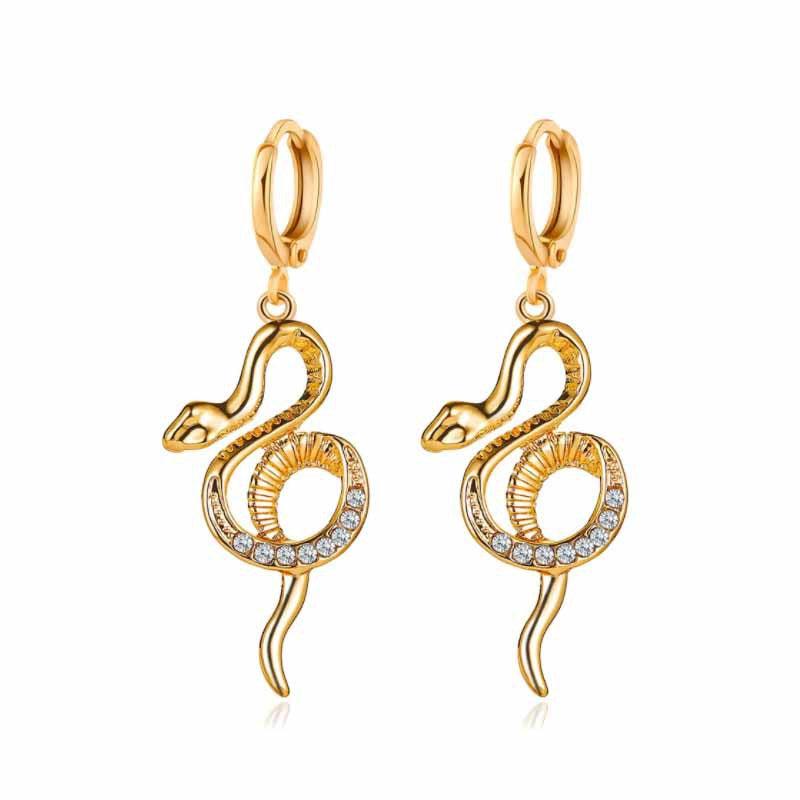 New Arrivals Earrings Frosty Style Earrings Personalized Diamond Serpentine Long Earrings