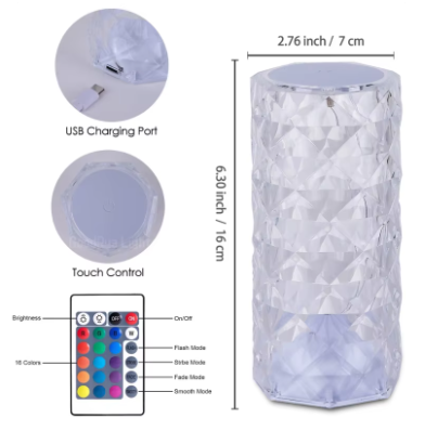 Cylinder Diamond Lamp